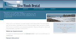 Desktop Screenshot of alisowoodsdental.com
